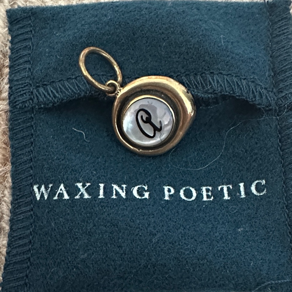 Waxing Poetic Gold and Silver Initial Pendant